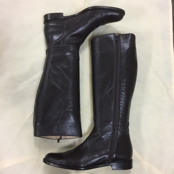 Brown tall classic riding boots by Veri Cuoio - Picture 2 of 8